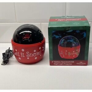 Kurt Adler “Let it Snow” Christmas Winter Night Light‎ Projector 5"